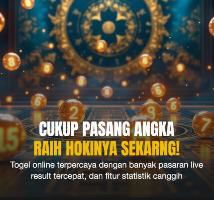 Bola angka togel berwarna emas mengambang di ruangan megah penuh aura keberuntungan dan nuansa kemenangan besar.